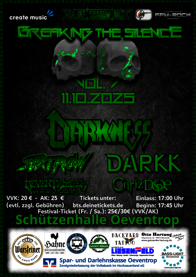 Plakat Samstag Copyright: violent-shadow-music