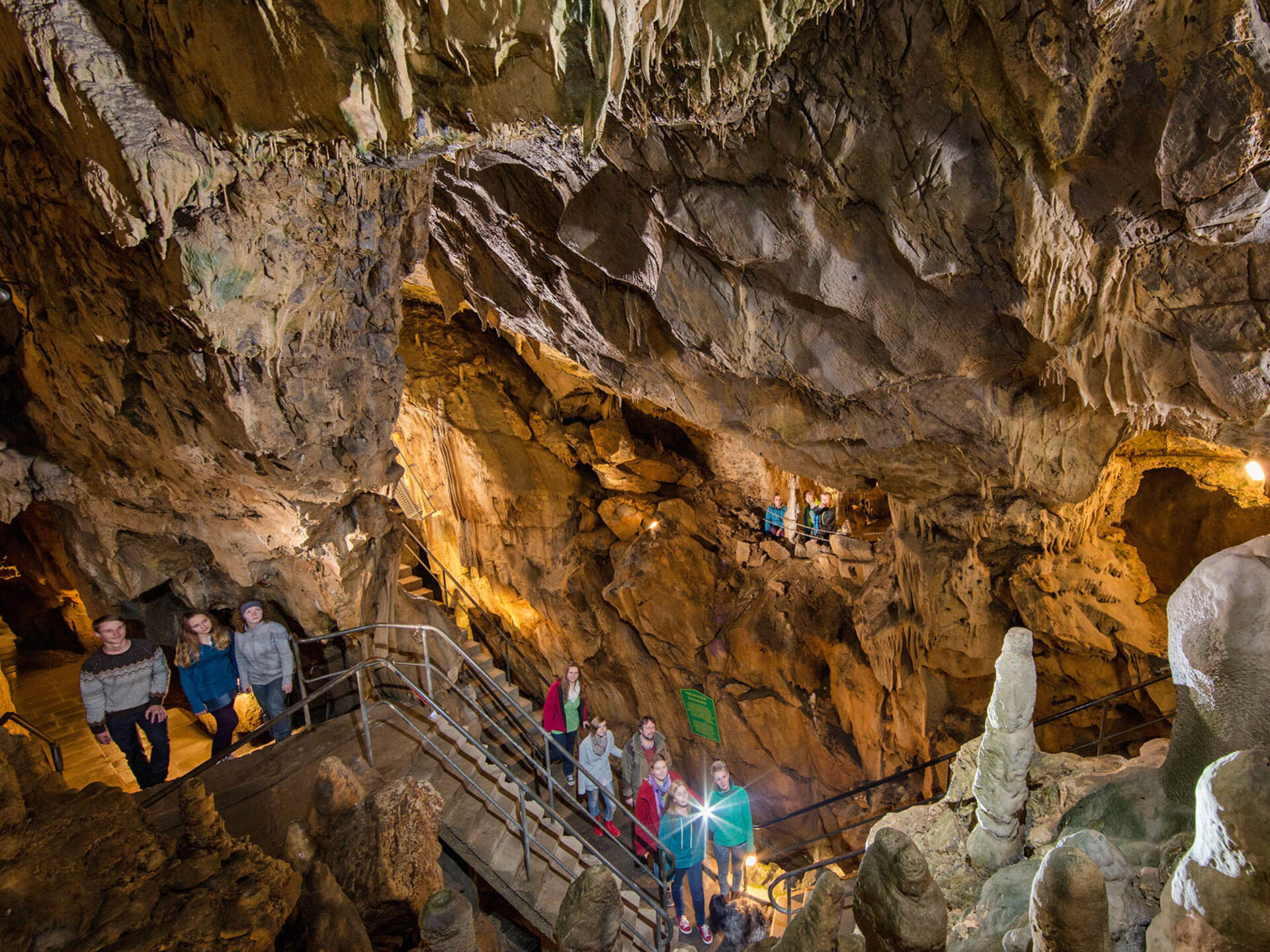 Stalactite cave in the Bilstein Valley Game Park near Warstein