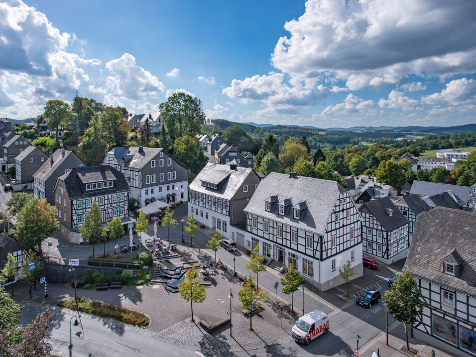 Gezicht op de historische oude binnenstad van Bad Fredeburg