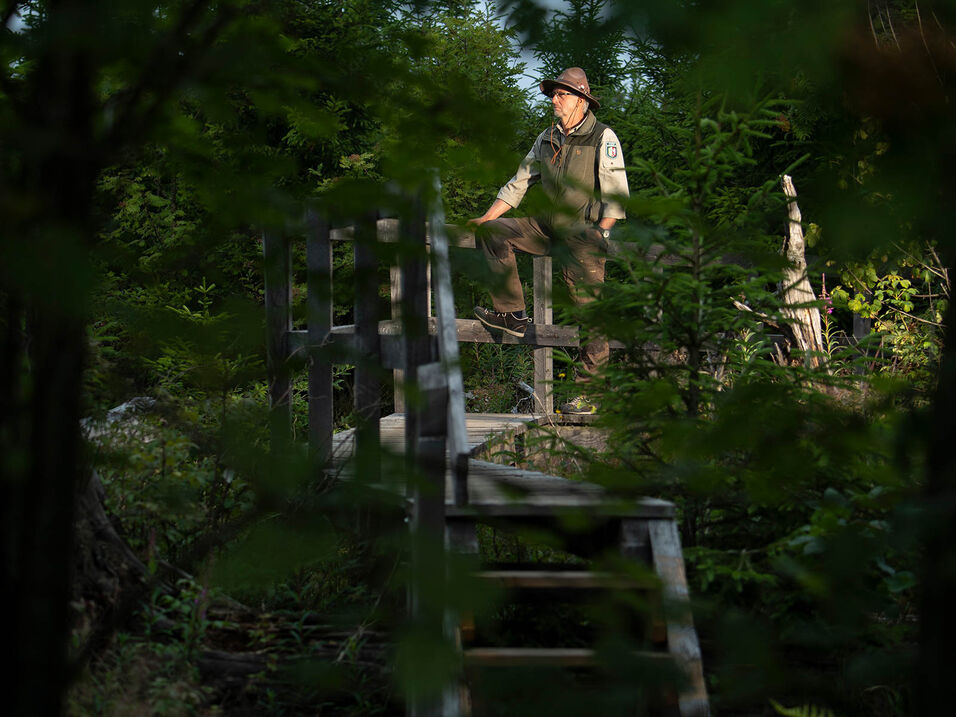 Ranger on the Cyril trail in Schanze.