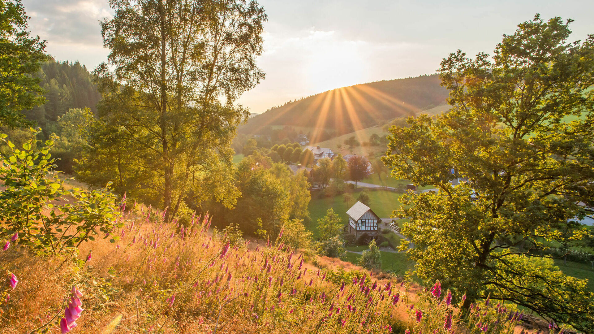 Uitzicht op Latrop in het Schmallenberger Sauerland