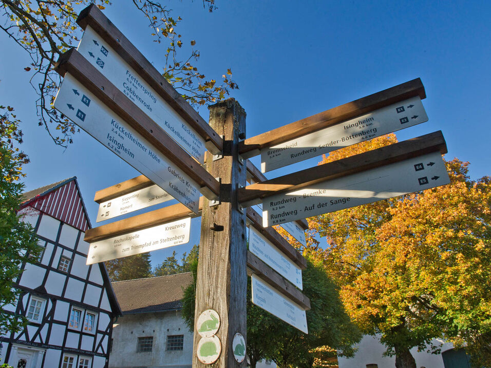 Wegweiser in der Ferienregion Eslohe im Sauerland