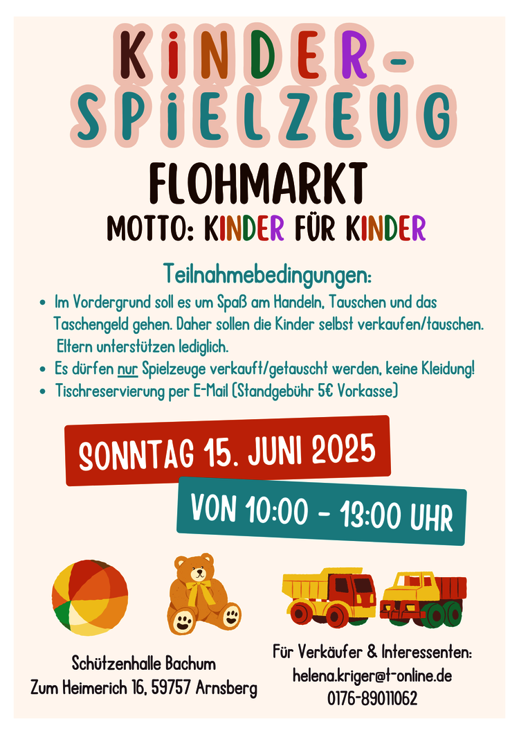 Kinder Spielzeugflohmarkt / Plakat: Helena Kriger